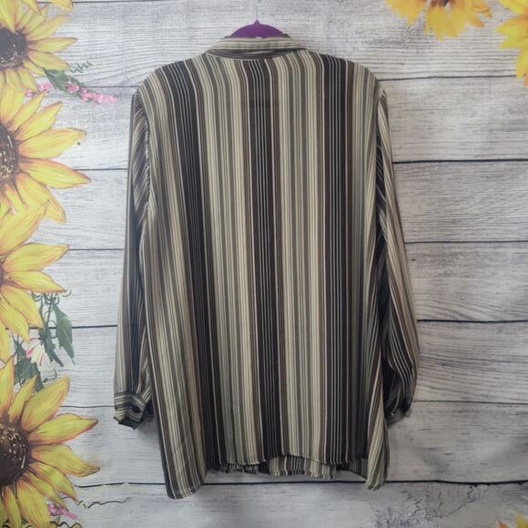 Vintage Studio C Women's Long Sleeve Striped Blouse Size 20 - Picture 7 of 7